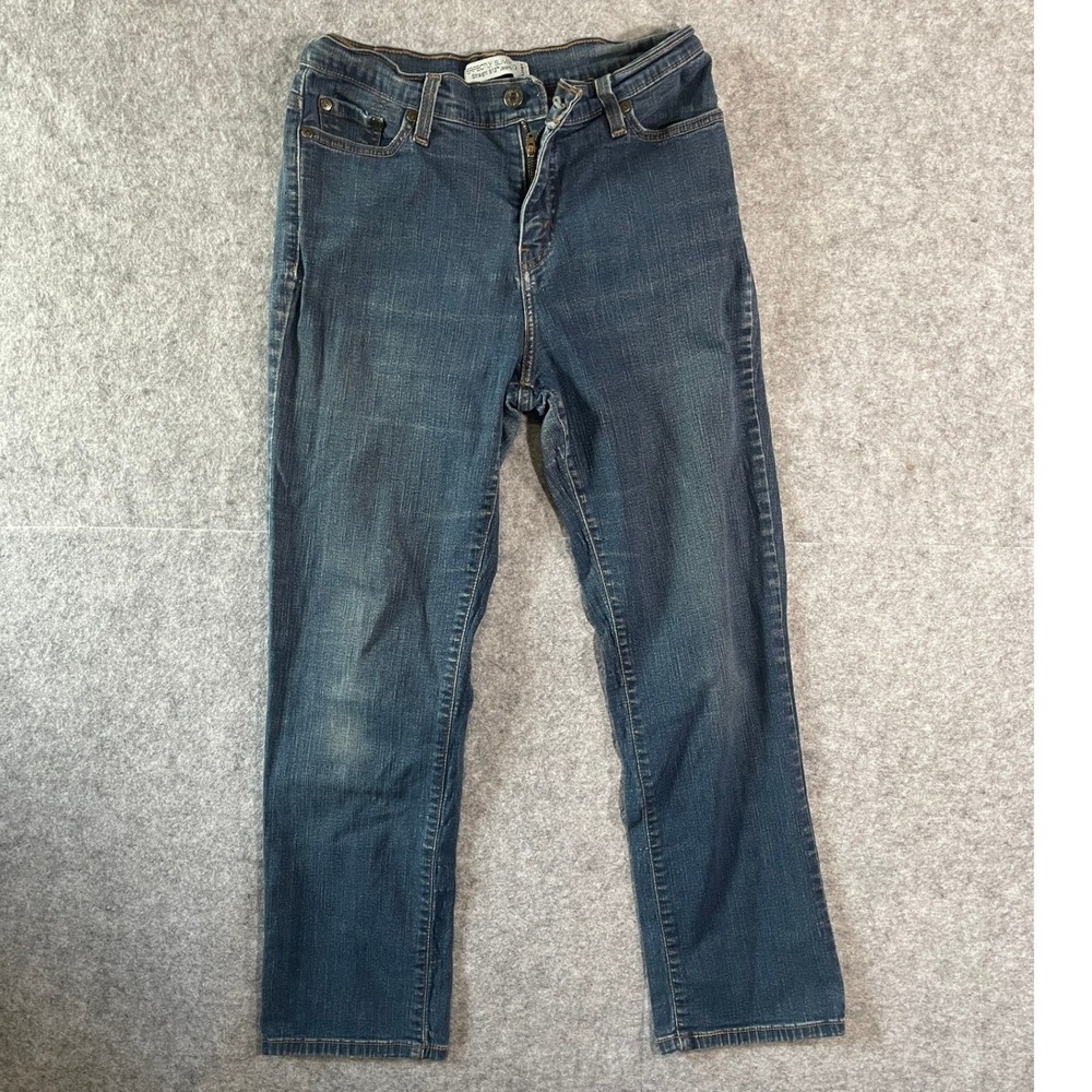 Levis‎ 512 Perfectly Slimming Straight Leg Jeans Dark Wash Blue Denim Womens 8 M